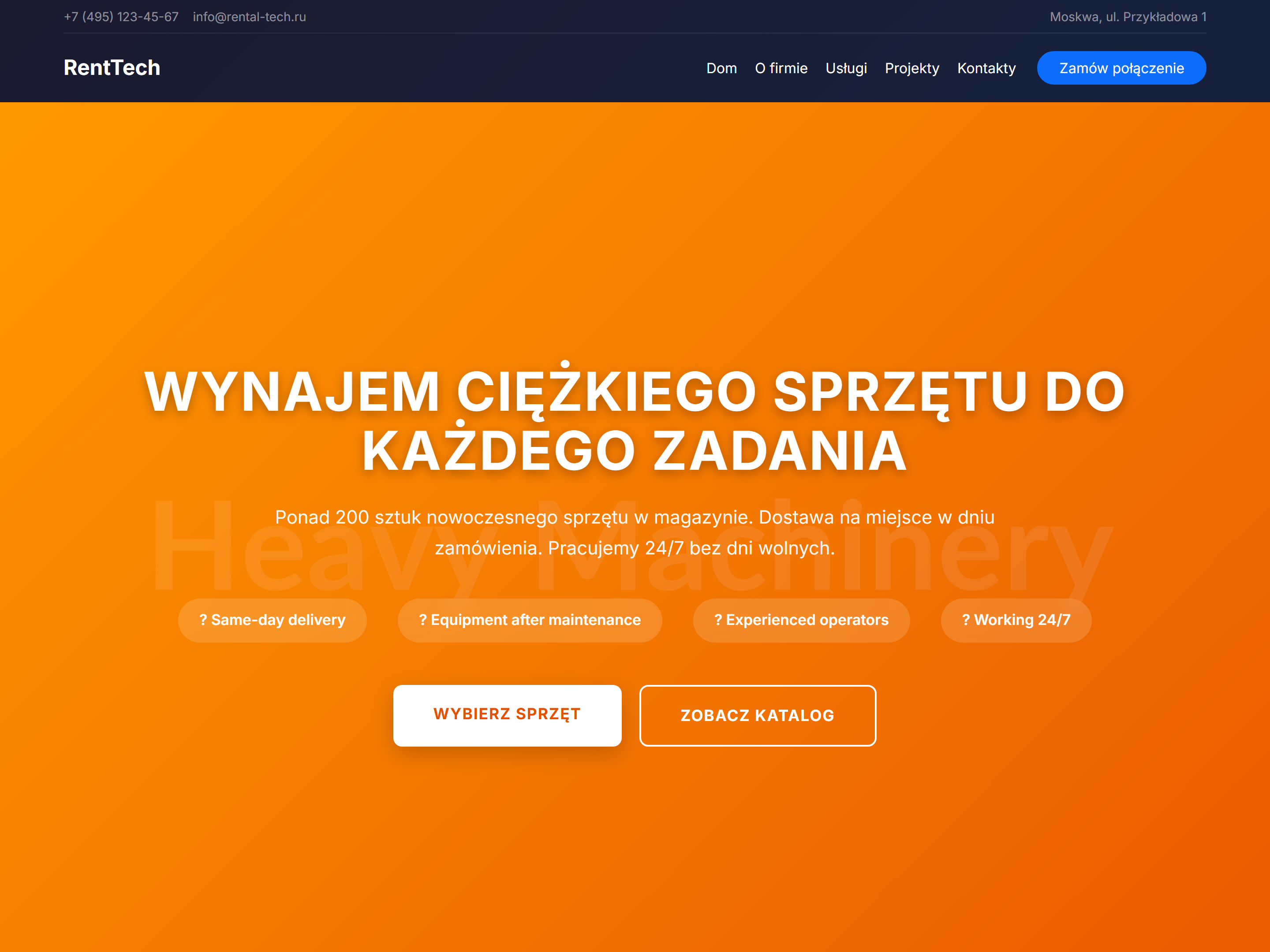 Wynajem Maszyn Ciężkich