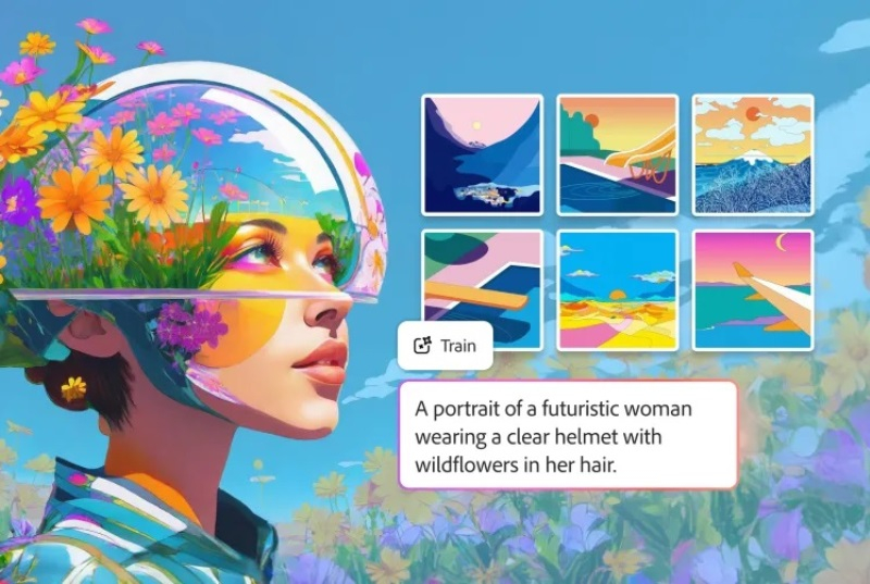 Adobe Firefly pozwala teraz trenować generatory obrazów AI własnymi pracami