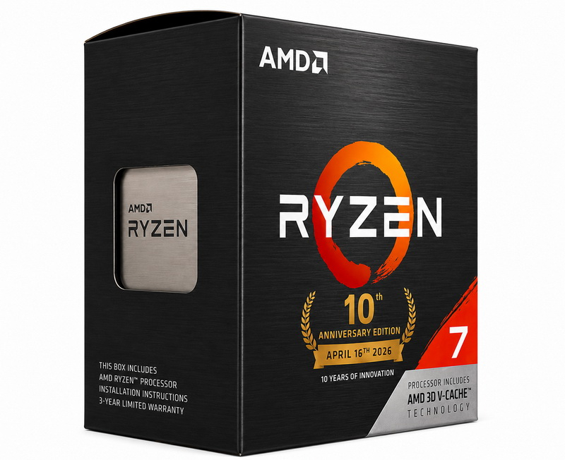 Ryzen 7 5800X3D AM4 wersja jubileuszowa z 10‑rocznym rokiem jest teraz dostępna w Indiach za cenę 310 dolarów.