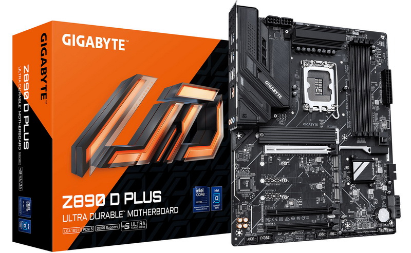 Gigabyte przedstawiła minimalistyczną płytę główną Z890 D Plus dla flagowego procesora Intel Z890