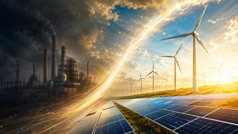 Elektrownie słoneczne i wiatrowe po raz pierwszy przewyższyły elektrownie gazowe pod względem produkcji energii elektrycznej.
