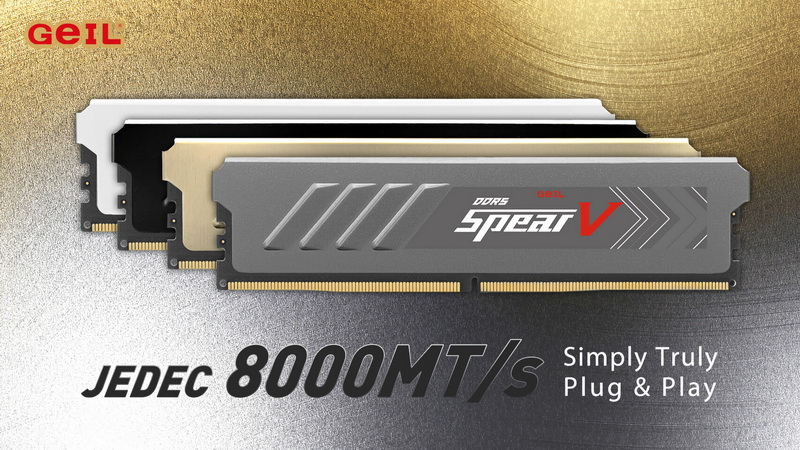 GeIL przedstawiła moduły DDR5 o przepustowości 8000 MT/s w trybie normalnym