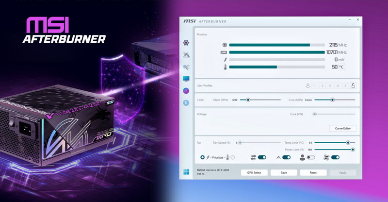 MSI zwiększyła bezpieczeństwo RTX 5000 i RX 9000, dodając w Afterburner tryb GPU Safeguard+ do ochrony złączy przed stopieniem.