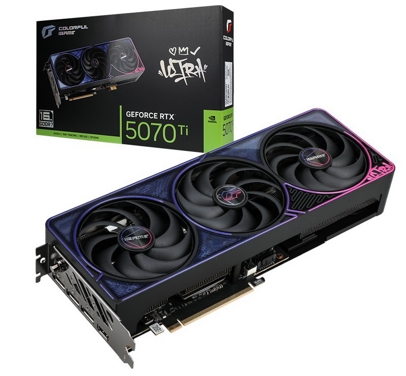 Kolorowa firma przedstawiła kartę graficzną iGame GeForce RTX 5070 Ti Ultra Z Black OC z wymiennym złączem zasilania GC-HPWR