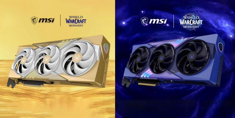 MSI przedstawiła nowe karty GeForce RTX 5070 w wersjach Light Edition i Void Edition, inspirowane World of Warcraft: Midnight