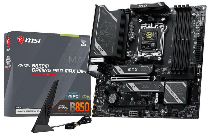 MSI przedstawiła budżetową płytę główną MAG B850M Gaming Pro Max WIFI z nowymi możliwościami overclockingu i obsługą PCIe 5.0 x16
