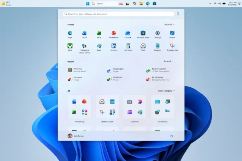 Microsoft pozwoli na przenoszenie paska zadań i zmianę rozmiaru menu Start w systemie Windows 11
