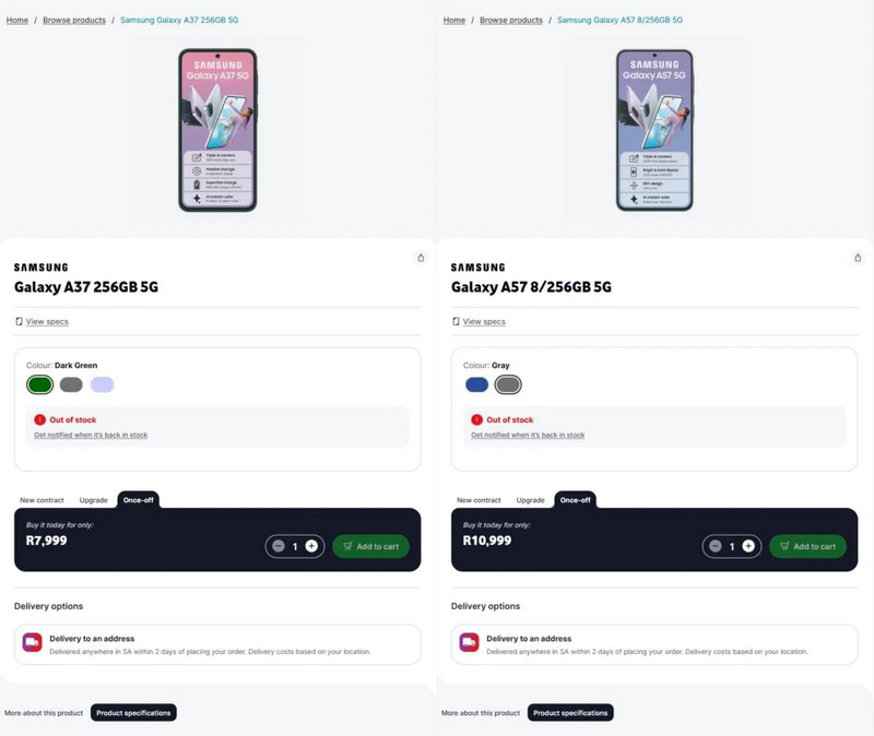 Samsung wkrótce zaprezentuje modele Galaxy A57 i Galaxy A37 – szczegóły specyfikacji ujawnione zostały w wycieku.