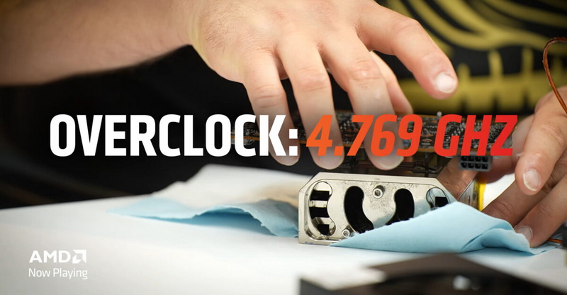 AMD pobił globalny rekord, rozładowując Radeon RX 9060 XT na 4769 MHz